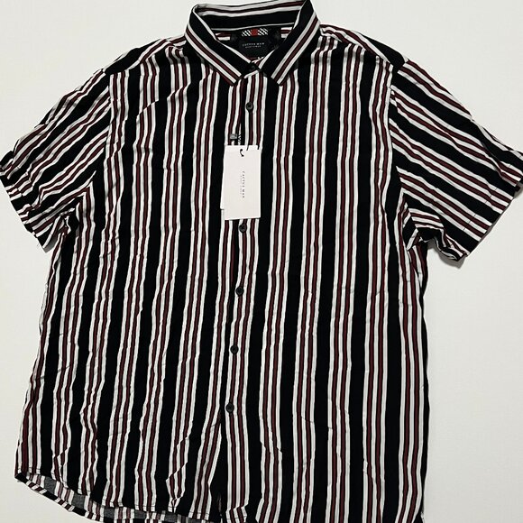 Cactus Man Ricky Singh Shirt *NWT Short Sleeve Button Striped Men's size XL - Picture 1 of 9